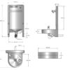 Fontana EASY II per montaggio a parete, con pannello posteriore, acciaio inox spazzolato