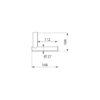 Toilet roll holder for toilet roll for Be-Line folding support handle, anthracite-metallic
