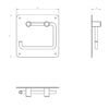 Stainless steel toilet roll holder, wall-mounted, manipluation-proof, ADR-SA196