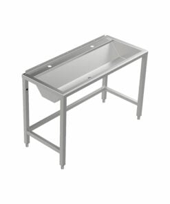 Stainless steel wash trough floor standing 1200 mm wide 