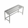 Stainless steel wash trough floor standing 1600 mm wide