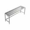 Stainless steel wash trough floor standing 2100 mm wide