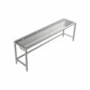 Stainless steel wash trough floor standing 2400mm wide