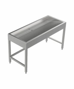 Stainless steel floor-standing wash trough