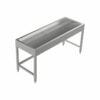 Stainless steel wash trough floor standing 1600mm wide