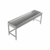 Stainless steel wash trough floor standing 2100mm wide