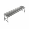 Stainless steel wash trough floor standing 2800 mm wide