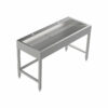 Stainless steel floor-standing wash trough 1400 mm wide