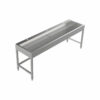 Stainless steel wash trough floor-standing 2100 mm wide with tap hole