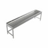 Stainless steel wash trough floor standing 2800 mm wide