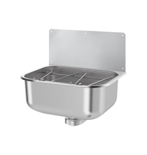 Lavello con pannello posteriore, a parete, in acciaio inox, ADL-182400**