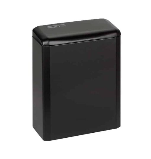 Hygiene waste bin for feminine hygiene made of stainless steel in matt black B2