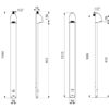 Panneau de douche SPORTING 2, électronique pour fonctionnement sur piles, avec jet pluie, 714806DP**.