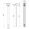 Elément de douche SPORTING 2 SECURITHERM, électronique pour fonctionnement sur batterie, avec thermostat, avec buse à faible entartrage, ADL-714916