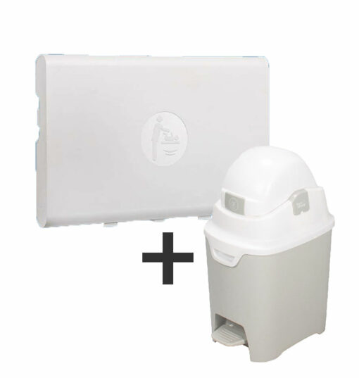 Combination offer with horizontal changing table and nappy bin, AME-CP0016H + A-04010