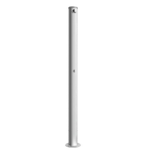 Exterior stand shower self-closing, with 2 showers and 1 foot shower