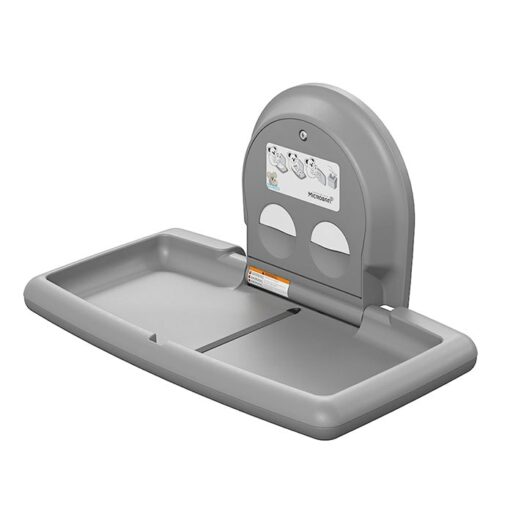 fasciatoio pieghevole a parete colore granito bianco con acciaio inox Fournier pieghevole laterale grigio plastica aperta