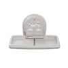 Changing table horizontal, foldable, with stainless steel front, granite white, wall-mounted