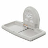 Folding wall changing table colour white granite with stainless steel Fournier horziontal foldable sideways open