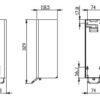 PROOX, dispenser di disinfettante con ugello a spruzzo, acciaio inox verniciato a polvere nera, linea design, DP-140-EN