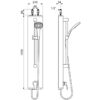 Duschelement mit Einhebelmischer, fester Brausekopf, nicht selbstschliessend, Anschluss von oben, 791350**