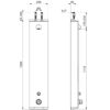 Shower element SECURITHERM, self-closing with thermostat, connection from above, drawing