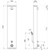 Elément de douche SECURITHERM, à fermeture automatique avec thermostat, raccordement invisible, ADL-792313CF, Dessin