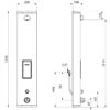 Elément de douche SECURITHERM, à fermeture automatique avec thermostat, raccordement invisible, ADL-792314CF Dessin