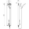 Elément de douche SECURITHERM, à fermeture automatique, avec thermostat et deux parties supérieures, montage en saillie, ADL-792320