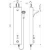 Elément de douche SECURITHERM, à fermeture automatique et mécanique, avec thermostat, montage apparent, ADL-792324