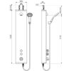 Panneau de douche SECURITHERM, mécanique avec thermostat, raccordement depuis dessus, 792344CF**.