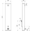 Shower element SECURITHERM, electronic with thermostat, battery operation, concealed connection, ADL-792413CF
