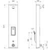 Elemento doccia SECURITHERM, elettronico con termostato, funzionamento a batteria, attacco nascosto, ADL-792414CF