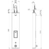 Elemento doccia SECURITHERM con termostato, versione elettronica per funzionamento a rete, montaggio a parete, attacco superiore, ADL-792504