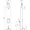 Elemento doccia SECURITHERM con termostato, versione elettronica per funzionamento a rete, montaggio a parete, connessione nascosta, ADL-792514