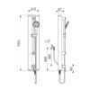 Shower element with sequential mixer tap, SECURITHERM, non-self-closing, with thermostat, H9635**