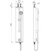 Elemento doccia con miscelatore sequenziale, SECURITHERM, termostatico, H9636**