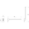 Barre de douche relevable, acier inoxydable satiné, 510159S