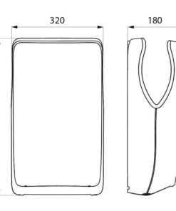 Asciugamani Speedflow bianco Disegno