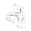 Electronic soap dispenser BINOPTIC, satin stainless steel, free-standing, liquid or foam soap, 0.5 litre soap tank,