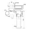 Electronic soap dispenser with sensor, wall outlet Drawing