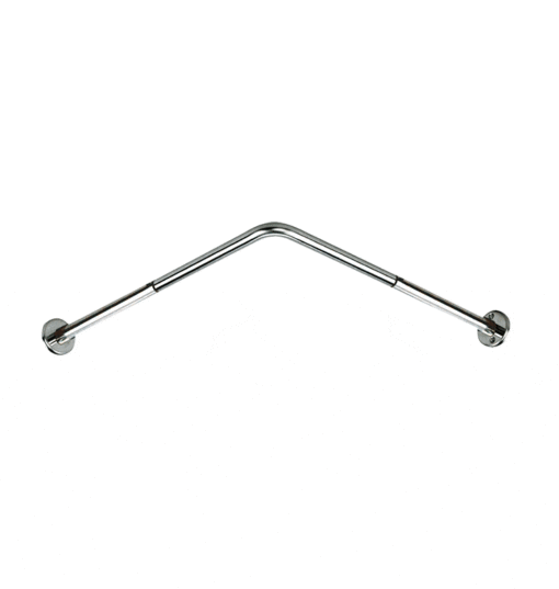 Extendable corner curtain rail for shower