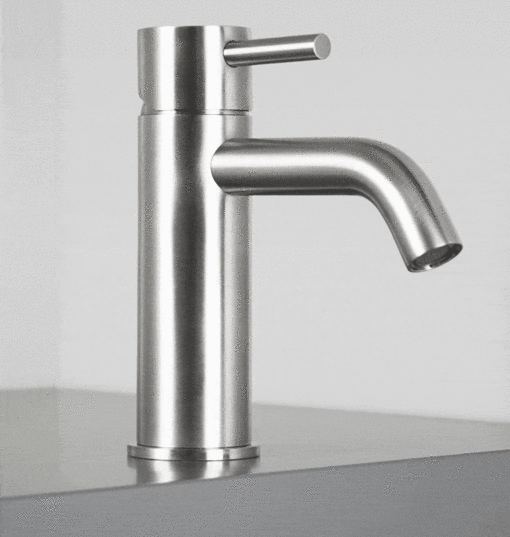 Rubinetto per lavabo in acciaio inox V4A