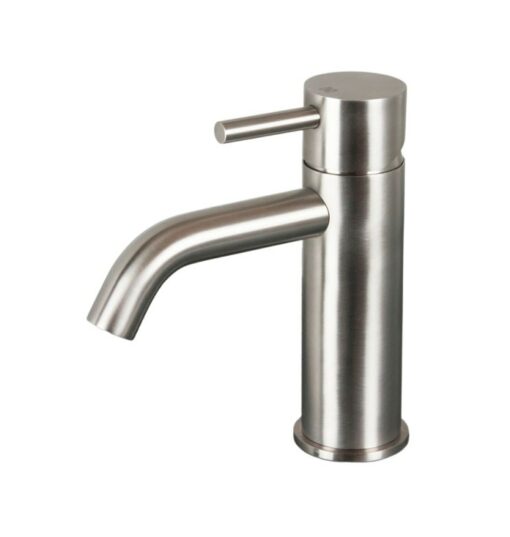 Washbasin tap cut out of V4A stainless steel