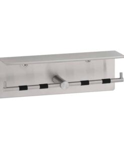 Toilet Roll Holder with Shelf in Stainless Steel Bobrick B3