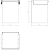 Pull-out stainless steel litter bin large Drawing