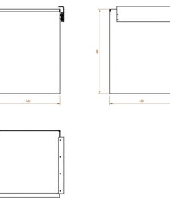 Litter Bin Extendable Stainless Steel Large Drawing