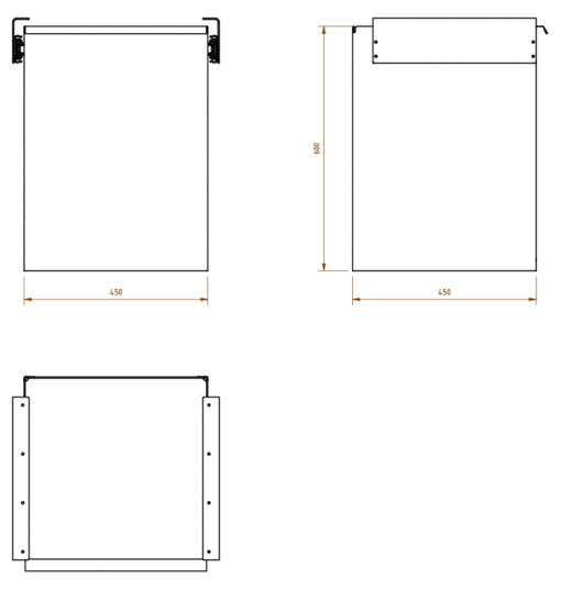 Corbeille extensible inox grand dessin