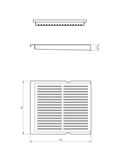 Scolapiatti in acciaio inox Disegno