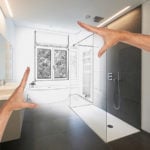 schizzo di progettazione del bagno